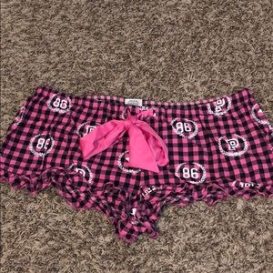 PINK pajama bottom shorts